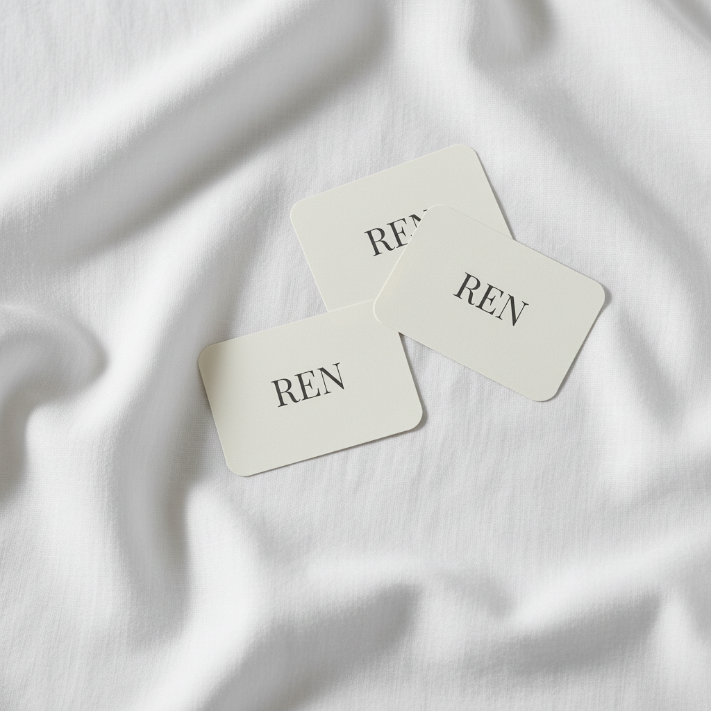 REN 3-card bundle on fresh linen
